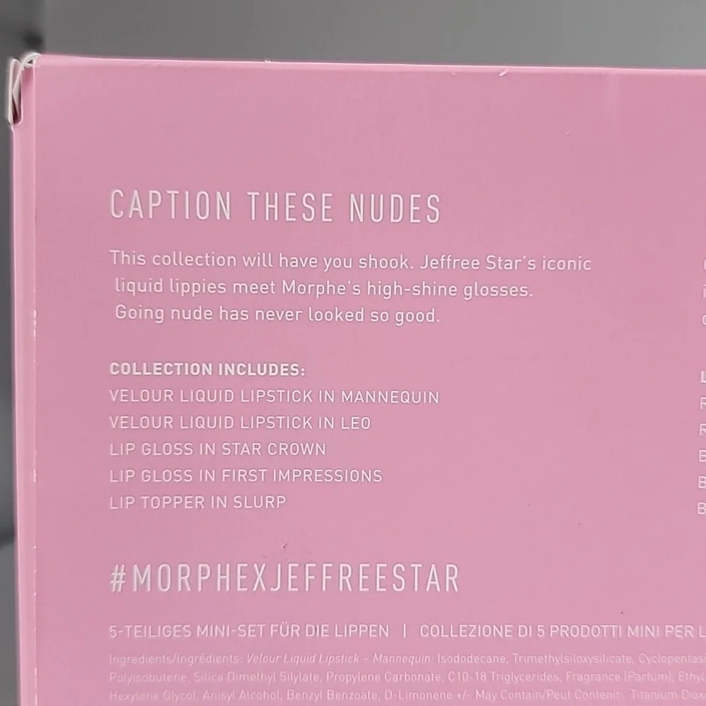 Morphe X Jeffree Star Iconic Nudes 5 Piece Mini Lip Collection